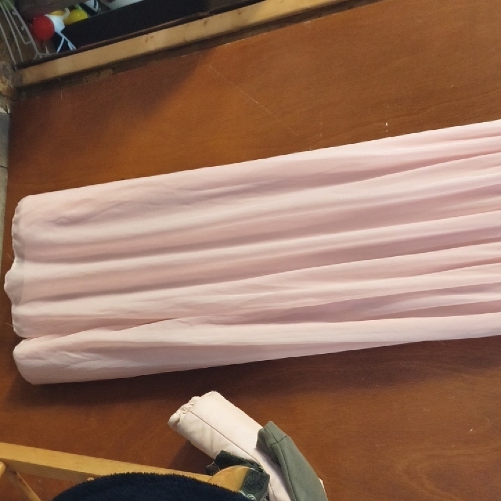 David's Bridal Strapless Pink Lace Dress - Picture 4 of 5